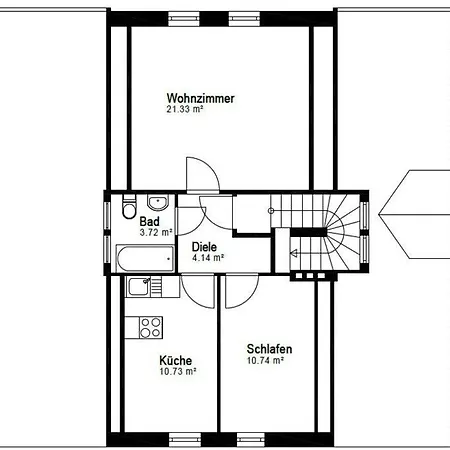 Ruhige 3 Gut Angebunden Daire *