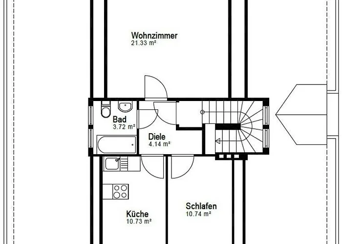 Ruhige 3 Gut Angebunden Apartmán *